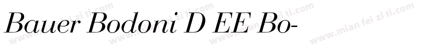 Bauer Bodoni D EE Bo字体转换